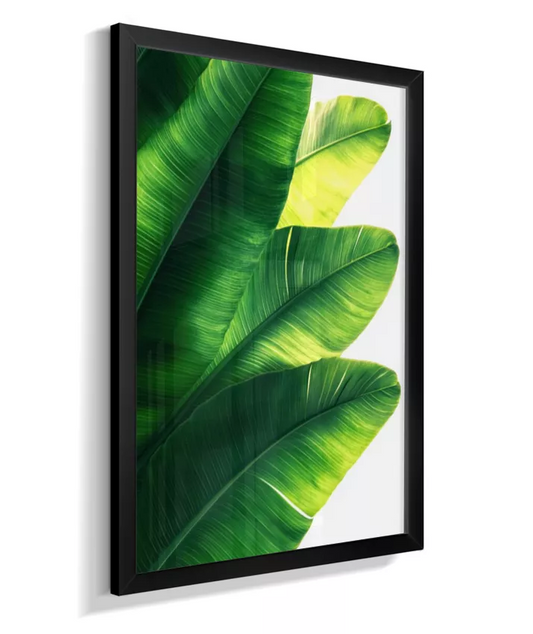 Quadro Bananeira - Folhas Verdes Majestosas & Elegância Tropical