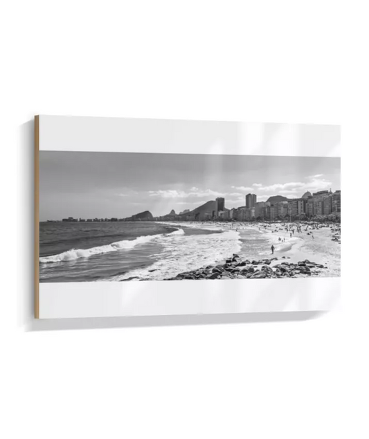 Copacabana - Vista à partir do Leme. - Rio de Janeiro - Preto e Branco