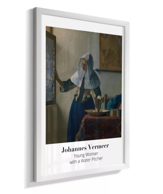 Young Woman with a Water Pitcher - Johannes Vermeer - 1662