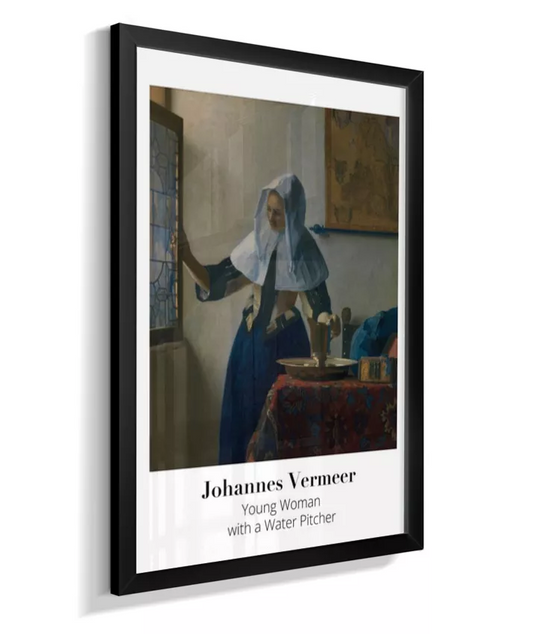 Young Woman with a Water Pitcher - Johannes Vermeer - 1662