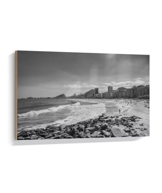 Copacabana - Vista à partir do Leme. - Rio de Janeiro - Preto e Branco